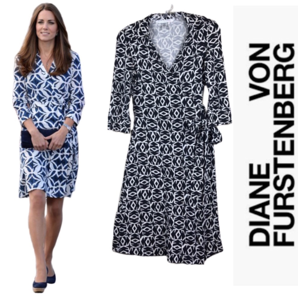 DIANE VON FURSTENBERG Vintage 100% Silk Wrap Dress